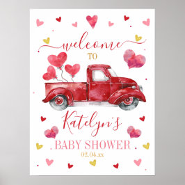 Valentijn Harthday Baby shower Welkomstteken Poster