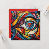 Valentijn Hartoog Abstracte kunst Kaart (Voorkant / Achterkant in situ)