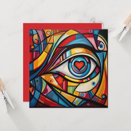 Valentijn Hartoog Abstracte kunst Kaart (Voorkant / Achterkant in situ)