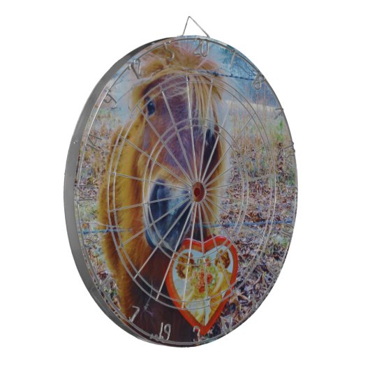 Valentijn hartpaard dartbord (Voorkant Links)
