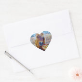 Valentijn hartpaard hart sticker (Envelop)