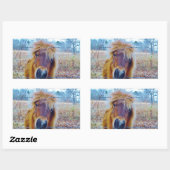 Valentijn hartpaard rechthoekige sticker (Vel)