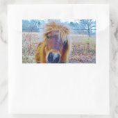 Valentijn hartpaard rechthoekige sticker (Tas)