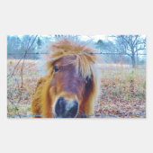 Valentijn hartpaard rechthoekige sticker (Voorkant)