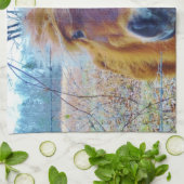 Valentijn hartpaard theedoek (Gevouwen)