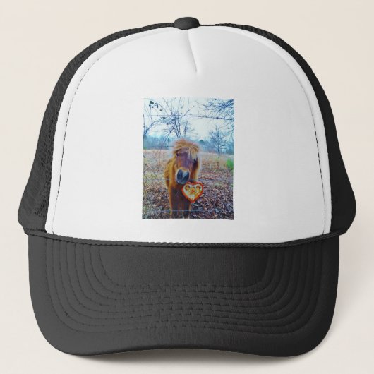 Valentijn hartpaard trucker pet (Voorkant)