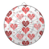 Valentijn hartpatroon dartbord (Voorkant)