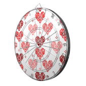 Valentijn hartpatroon dartbord (Voorkant Rechts)
