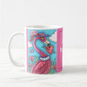 Valentijn HARTS PINK FLAMINGO, CUTE TORTELDUIFJES Koffiemok (Links)