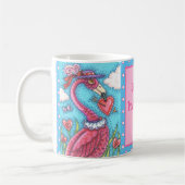 Valentijn HARTS PINK FLAMINGO, CUTE TORTELDUIFJES Koffiemok (Links)