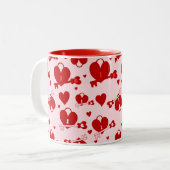 valentijn hartsluitsleutel tweekleurige koffiemok (Voorkant links)