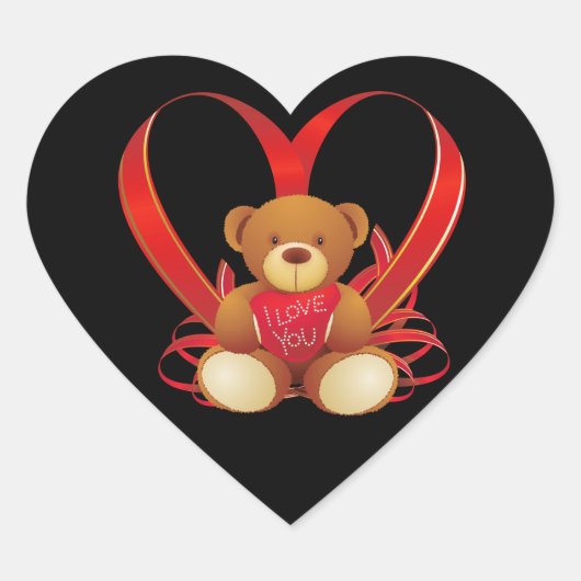 Valentijn Hartstickers Hart Sticker (Voorkant)