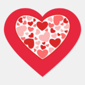 Valentijn Hartstickers Hart Sticker (Voorkant)