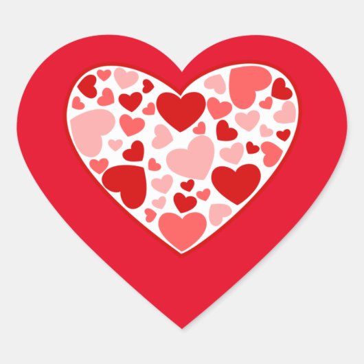 Valentijn Hartstickers Hart Sticker (Voorkant)