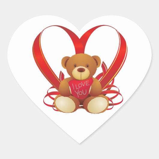 Valentijn Hartstickers Hart Sticker (Voorkant)