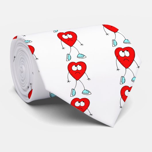 Valentijn hartteken geluid stropdas (Opgerold)
