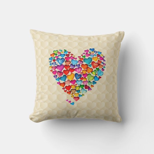 Valentijn Hartvorm Waterverf Design-57393 Kussen (Voorkant)