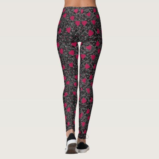 Valentijn Heart Art Leggings (Achterkant)