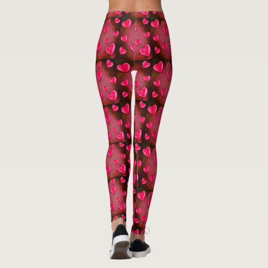 Valentijn Heart Art Leggings (Achterkant)