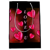 Valentijn Heart Art Medium Cadeauzakje (Voorkant)