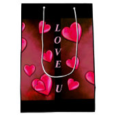 Valentijn Heart Art Medium Cadeauzakje (Achterkant)