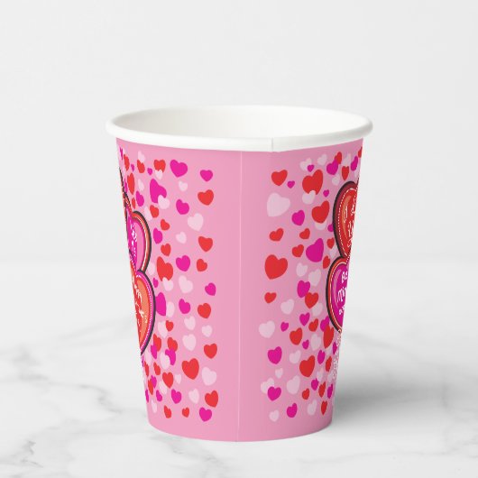 Valentijn Heart Balloons Paper Party Cup Papieren Bekers (Rechts)