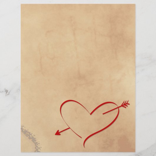 Valentijn - Heart Border Lined Writing Paper (Achterkant)