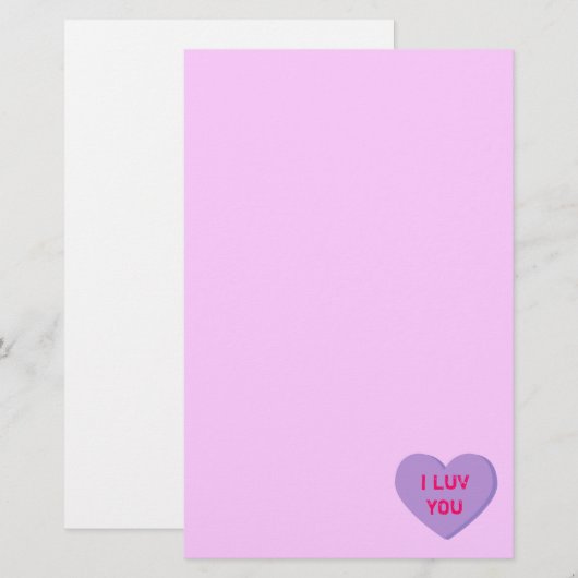 Valentijn Heart Briefpapier (Voorkant / Achterkant)