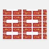 Valentijn Heart Butterfly Floral Gold Art Inpakpapier Vel (Voorkant 3)