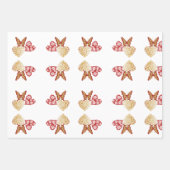 Valentijn Heart Butterfly Floral Gold Art Inpakpapier Vel (Voorkant 2)