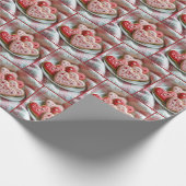 Valentijn Heart Cookies Cadeaupapier (Hoek)