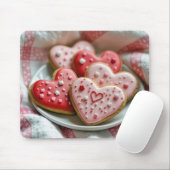 Valentijn Heart Cookies Muismat (Met muis)