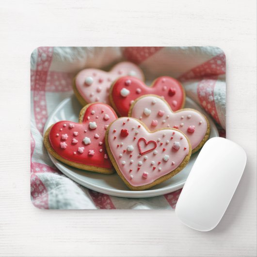 Valentijn Heart Cookies Muismat (Met muis)