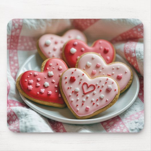 Valentijn Heart Cookies Muismat (Voorkant)