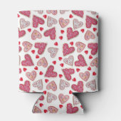 Valentijn Heart Cookies Patroon Blikjeskoeler (Achterkant)