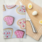 Valentijn Heart Cookies Theedoek (Quarter Fold)