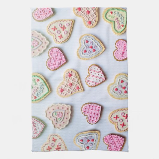 Valentijn Heart Cookies Theedoek (Verticaal)