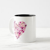 Valentijn Heart Design Koffie Mok (Voorkant links)