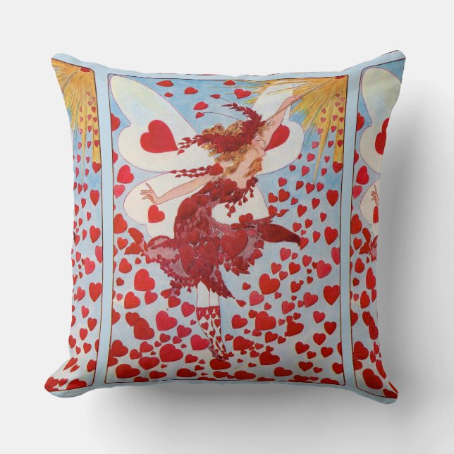 Valentijn Heart Fairy Kussen (Voorkant)