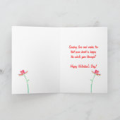 Valentijn Heart Flowers Feestdagen Kaart (Binnen)