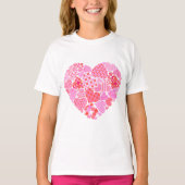 Valentijn Heart Girl's T-Shirt (Voorkant)