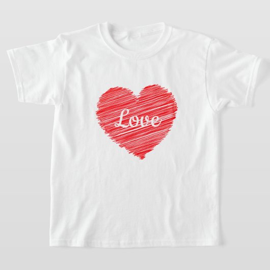 Valentijn Heart Girls T-Shirt (Laagn)