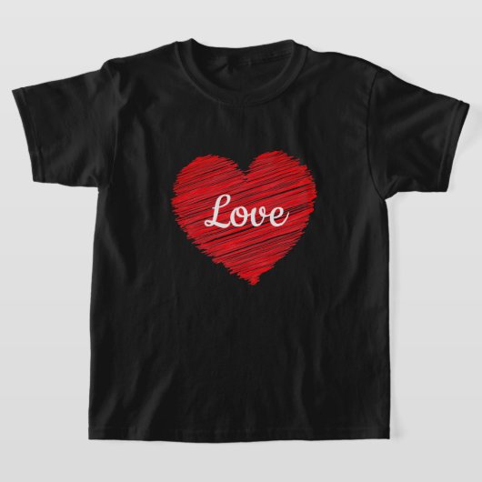 Valentijn Heart Girls T-Shirt (Laagn)