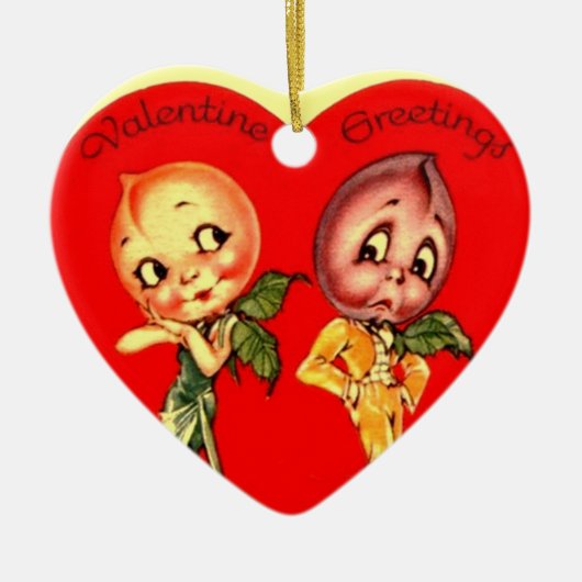  Valentijn Heart Keramisch Ornament (Voorkant)