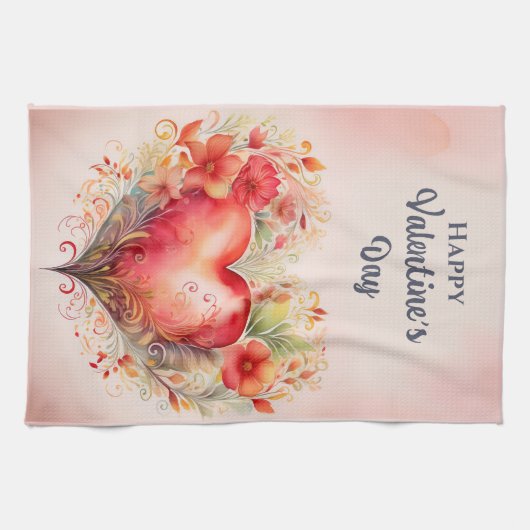 Valentijn Heart Kitchen Towel Theedoek (Horizontaal)