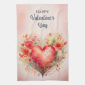 Valentijn Heart Kitchen Towel Theedoek (Verticaal)