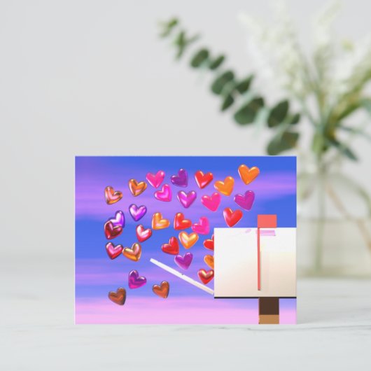 Valentijn Heart Mail Feestdagenkaart (Staand voorkant)