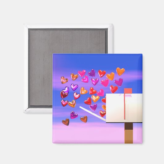 Valentijn Heart Mail Magneet (Voorkant / Achterkant)