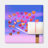 Valentijn Heart Mail Magneet (Voorkant)