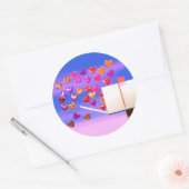 Valentijn Heart Mail Ronde Sticker (Envelop)